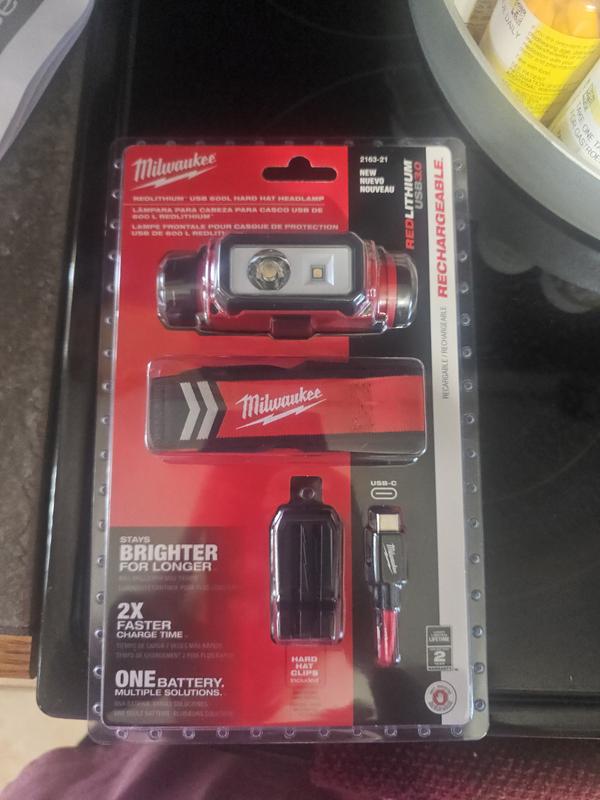 REDLTHIUM™ 600 Lumen USB Rechargeable Hard Hat Headlamp