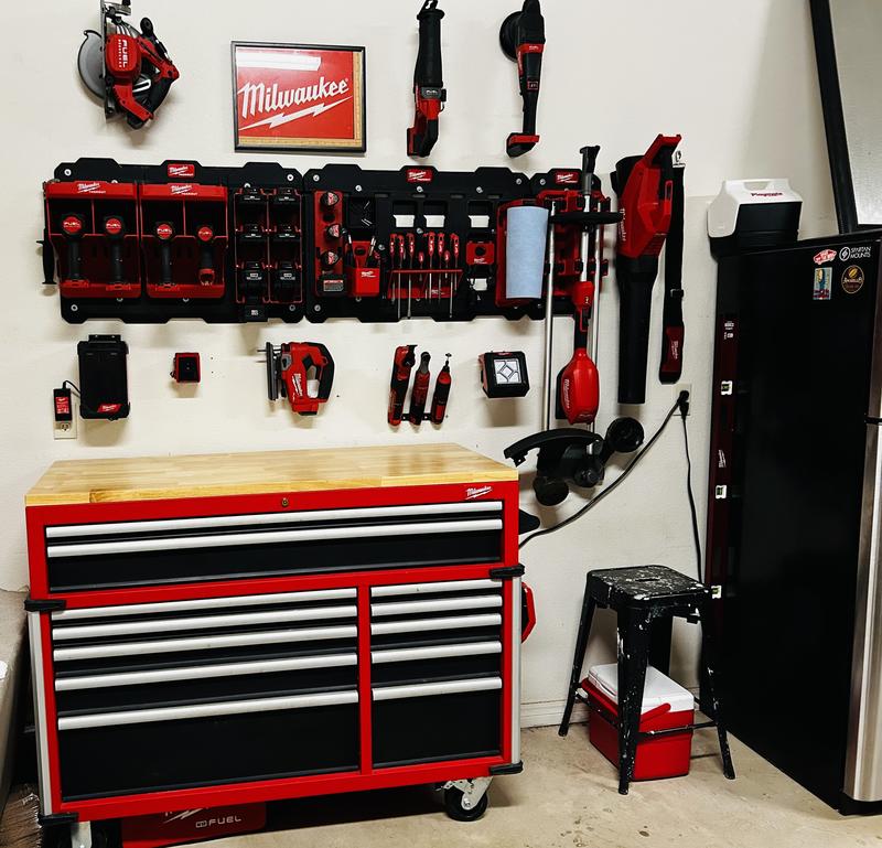 Milwaukee Tool Storage 52 in. W x 22 in. D Heavy Duty Red Mobile Workbench Cabinet