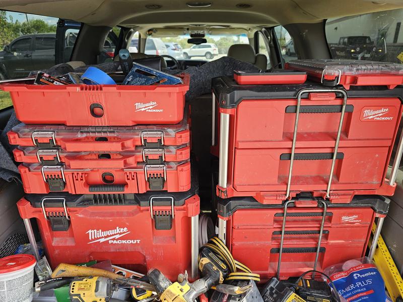 Milwaukee PACKOUT 22 in. 2-Drawer Tool Box with Metal