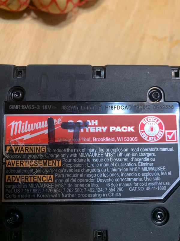 Batería Milwaukee M18 REDLITHIUM HIGH DEMAND 9 Amperios Modelo 48-11-1890 –