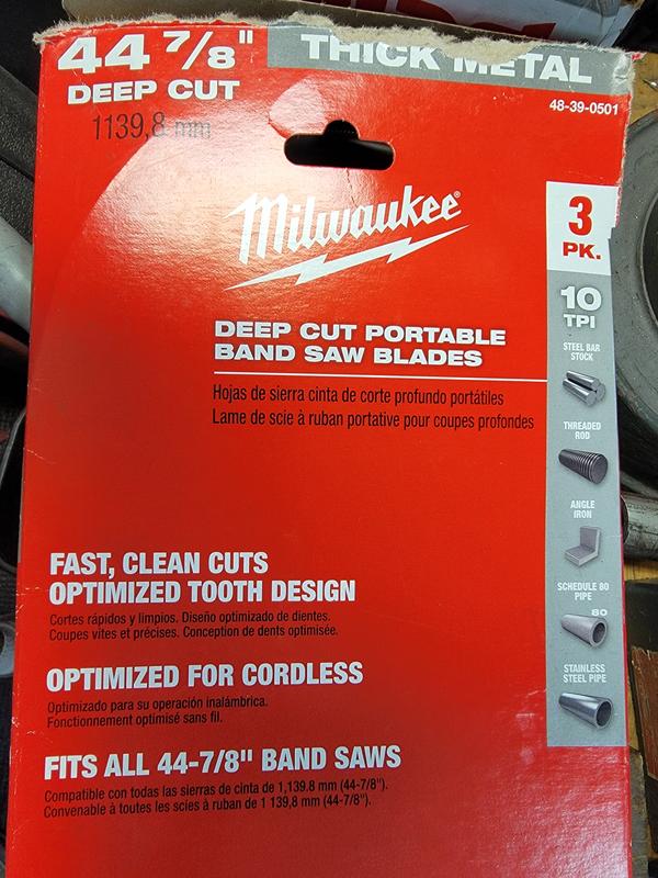 Milwaukee portable deals band saw blades