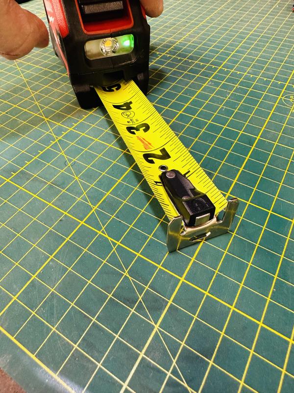 25ft Compact Wide Blade Magnetic Tape Measure w/ Rechargeable 100L Light