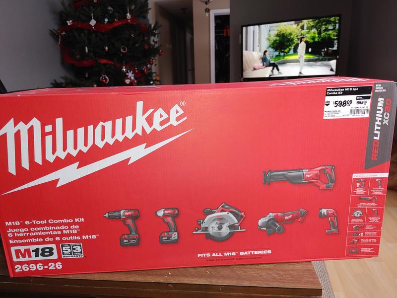 Milwaukee 2696-26 M18 Cordless 6-Tool Combo Kit