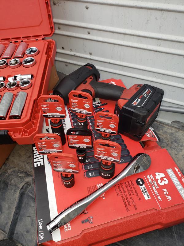 Milwaukee Tool 43Pc Shockwave Impact Duty 3/8in Drive SAE an