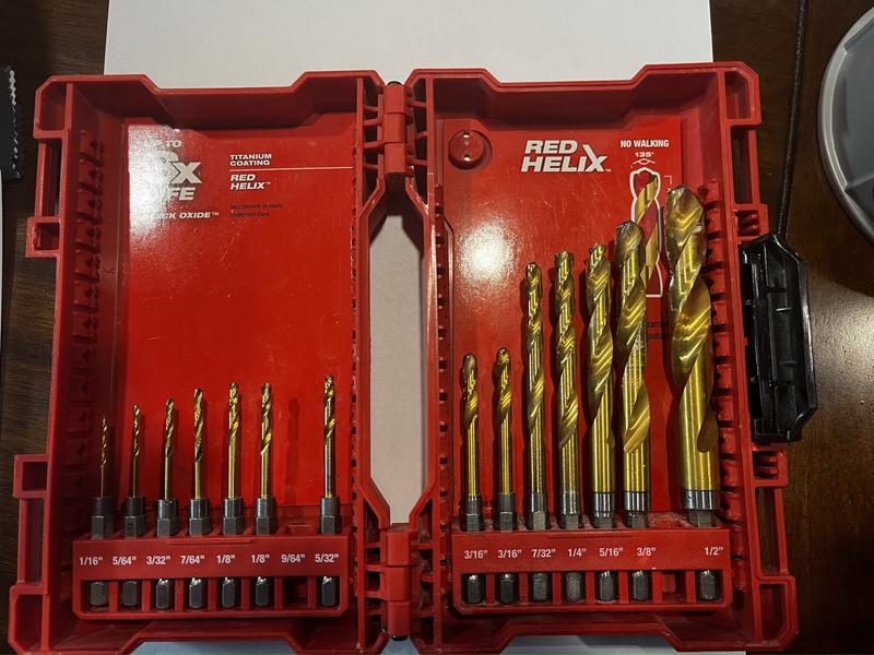 Milwaukee Shockwave Titanium Red Helix Drill Bit Set Hex Shank 23 pc - Ace  Hardware