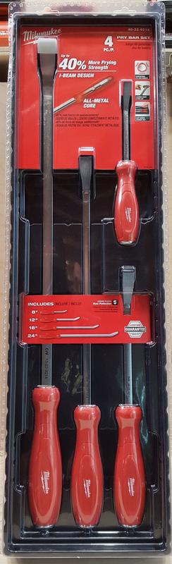 4 Piece Metal Pry Bar Tool Set