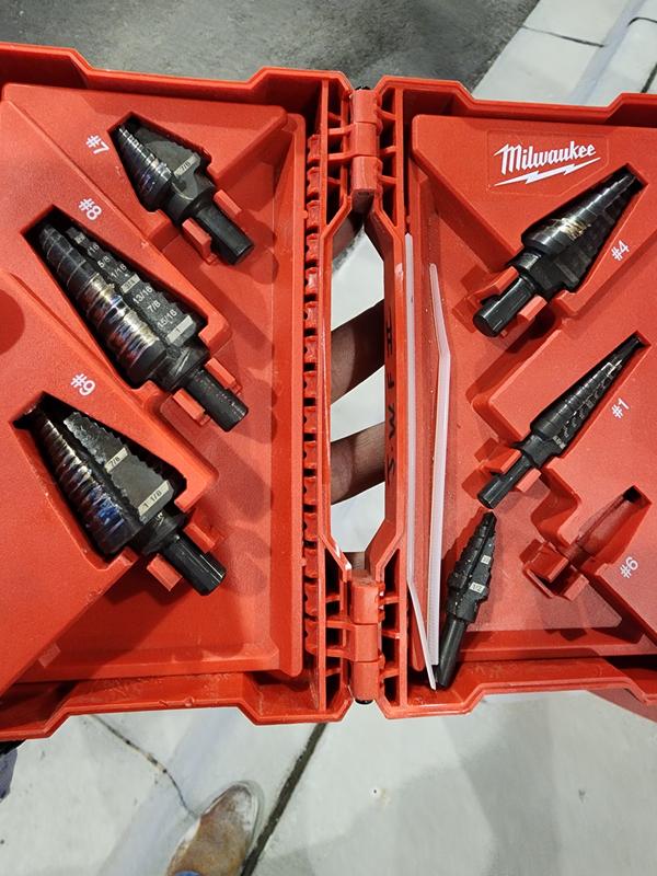 Milwaukee step best sale drill set