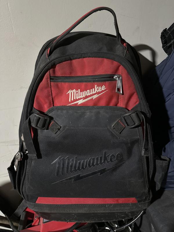 Milwaukee 48-22-8200 1680 Denier 35 Pocket Jobsite Backpack w/ Laptop  Sleeve and Molded Plastic Base 