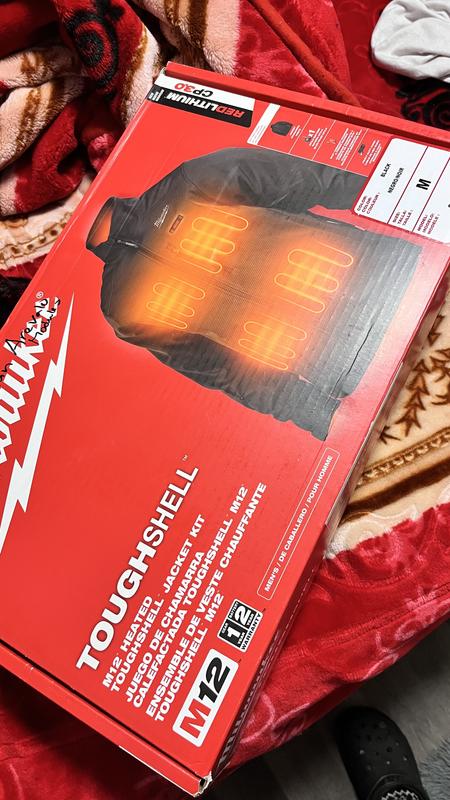 Milwaukee Tool Veste chauffante noire TOUGHSHELL M12 12V sans fil pour homme,  grand modèle