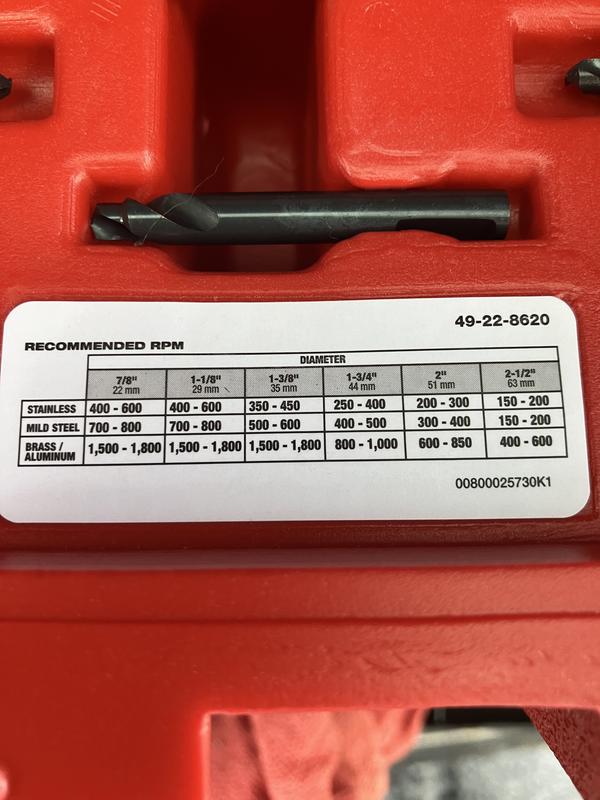 Fraise Carbure Milwaukee 49-57-8615 Pour L'acier Inox - Diamètre 1-1/8 Pouce, Longueur 18 Pouces
