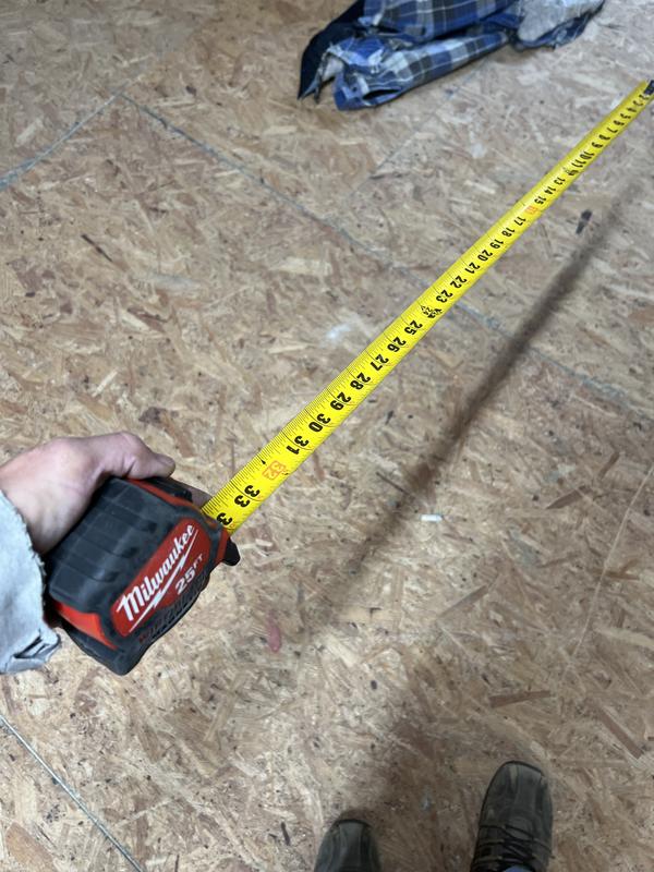 25ft Compact Wide Blade Magnetic Tape Measure w/ Rechargeable 100L