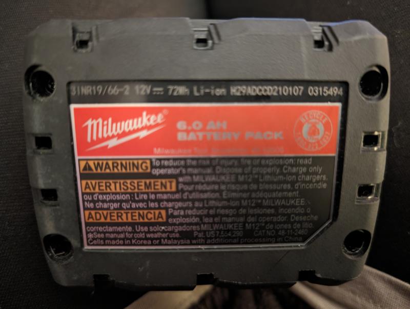Batterie 12V 6Ah M12 B6 RED LITHIUM, 4932451395 - Milwaukee