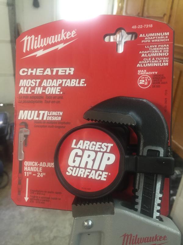 Milwaukee CHEATER Aluminum Adaptable Pipe Wrench 48-22-7318