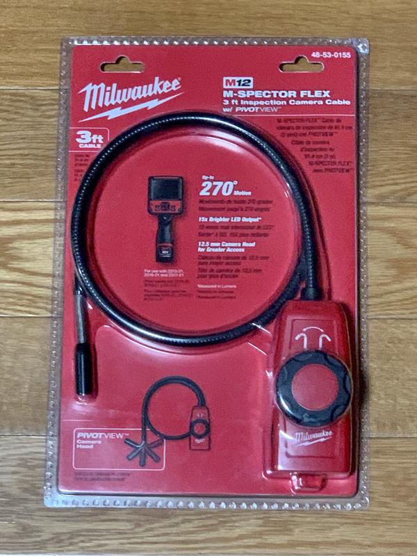 M12 M-SPECTOR FLEX 3 FT Inspection Camera Cable w/ PIVOTVIEW Kit