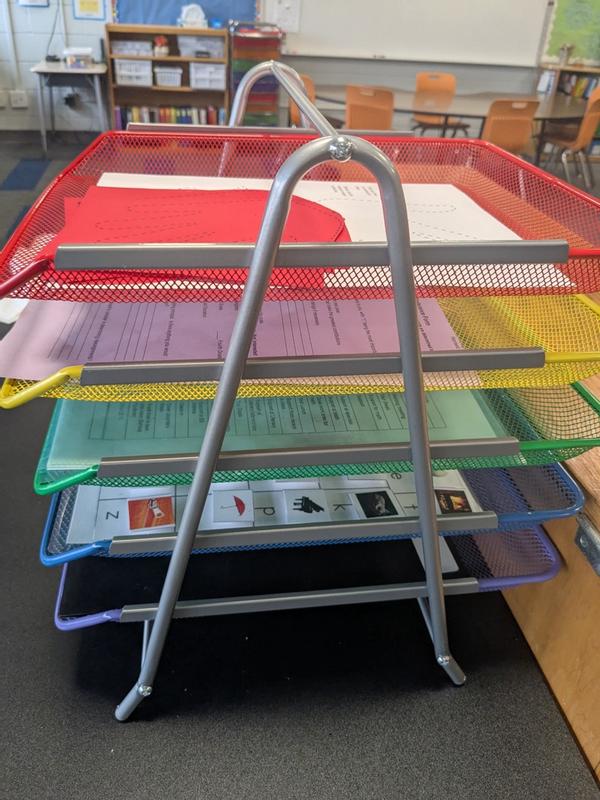 thumbnail interactive-video image 1 of Mind Reader 5-Tier Paper Tray, Desktop Organizer, File Storage... 1 of 12