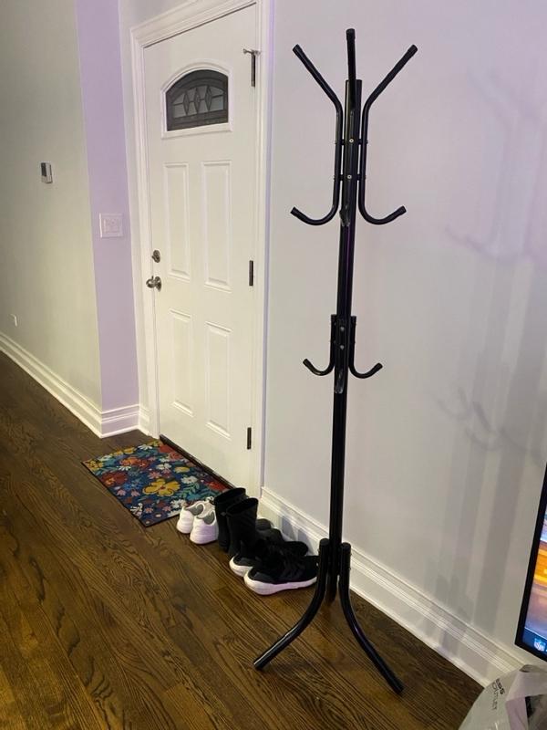 Mind Reader Traditional Black Coat Rack with 11 Hooks - Freestanding Steel Coat  Stand for Efficient Storage in the Coat Racks & Stands department at
