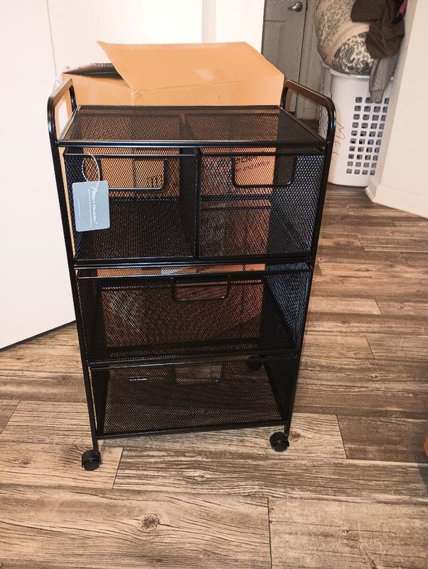 Mind Reader 4-Drawer Rolling Mesh Office Storage Cart - 9646297