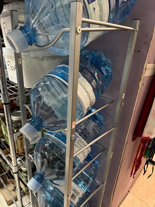 Water Bottle Storage Rack with S-Hook, 2 Tier Water Bottle