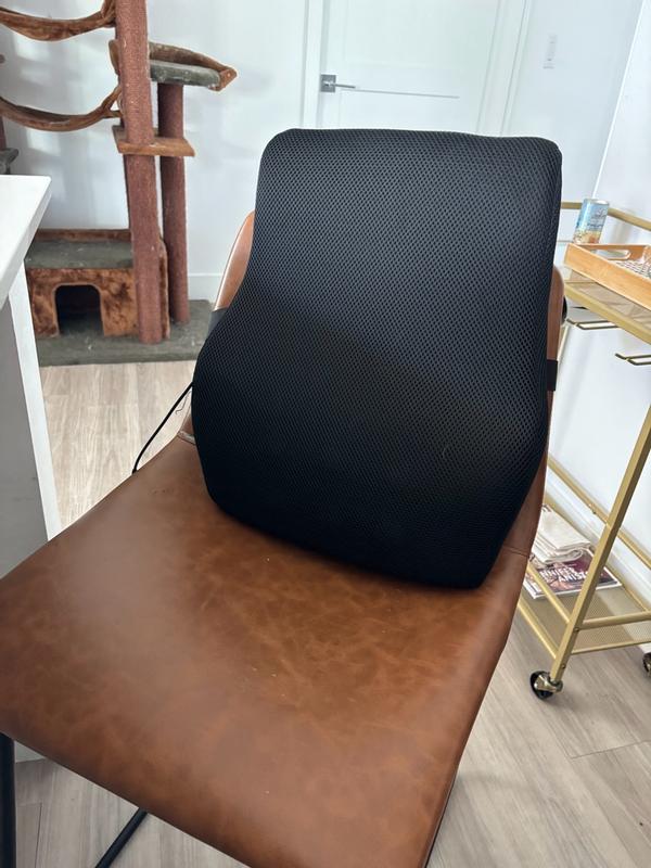 Mind Reader Heated Air-Cloud Lumbar Memory Foam Cushion with