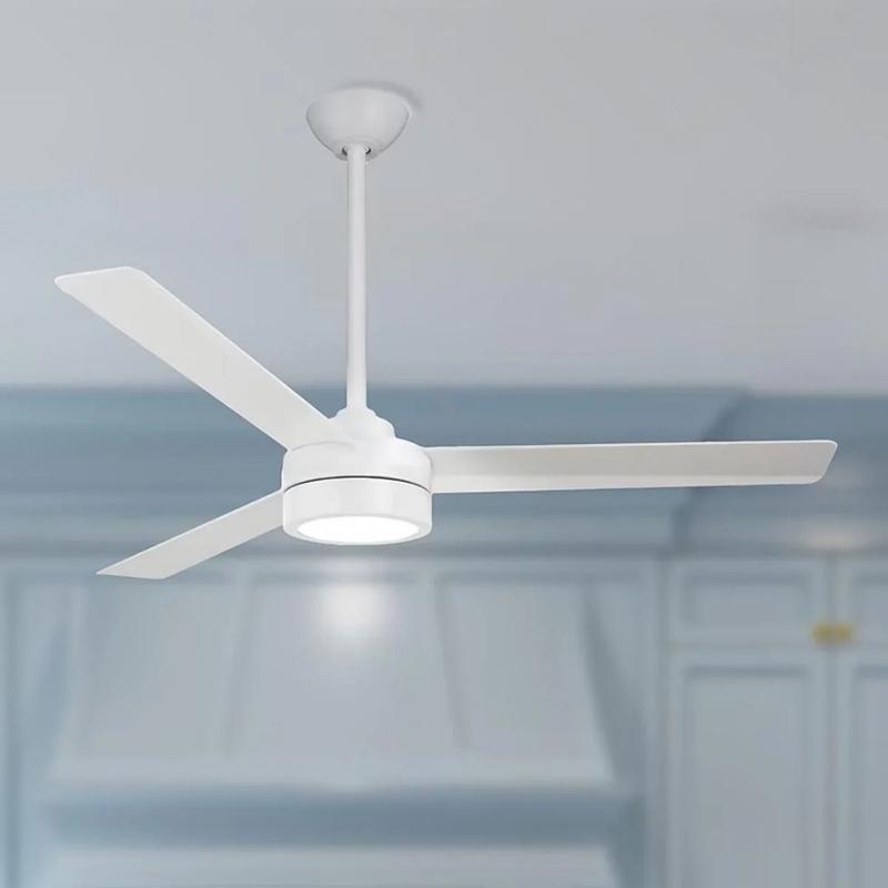 Minka Aire Roto LED 52-in Flat White Integrated LED Indoor Ceiling