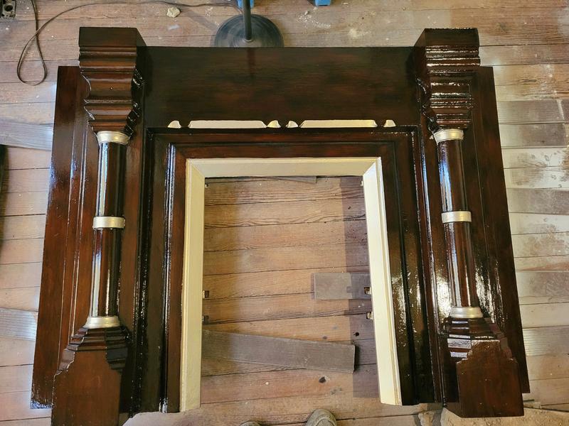 Cast iron fireplace mantle, after!