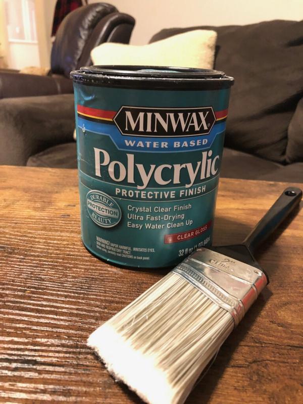 Polycrylic Protective Finish, Satin Clear, 1/2 Pint