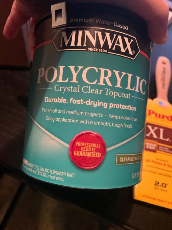 Buy Minwax Polycrylic 321034444 Protective Finish, Satin, Liquid, Clear,  946 mL Clear