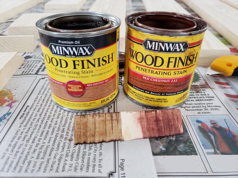 Minwax Wood STAIN SAMPLES, Real Wood Stain Swatches 