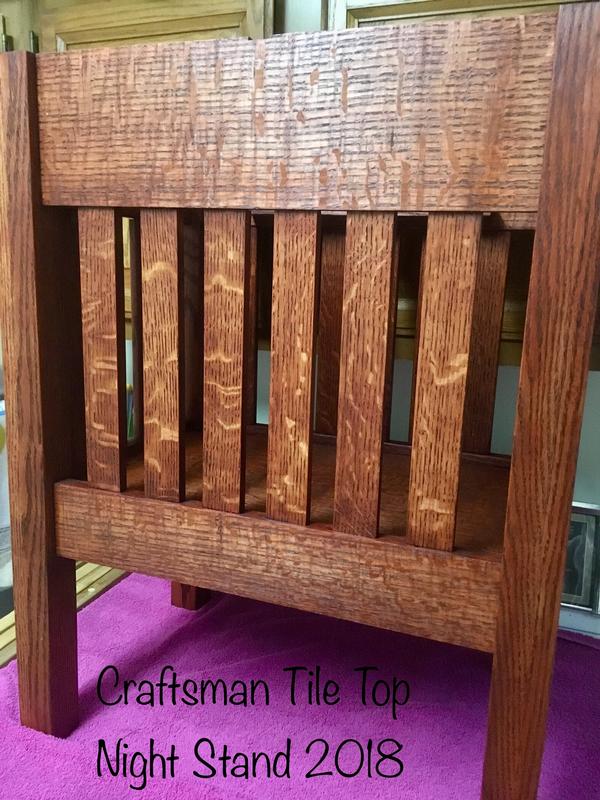 Mission Inspired Tile Top Night Stand