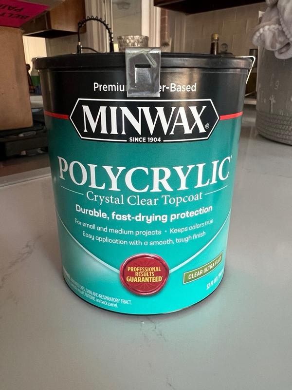 1 Quart Clear Satin Polycrylic Protective Finish