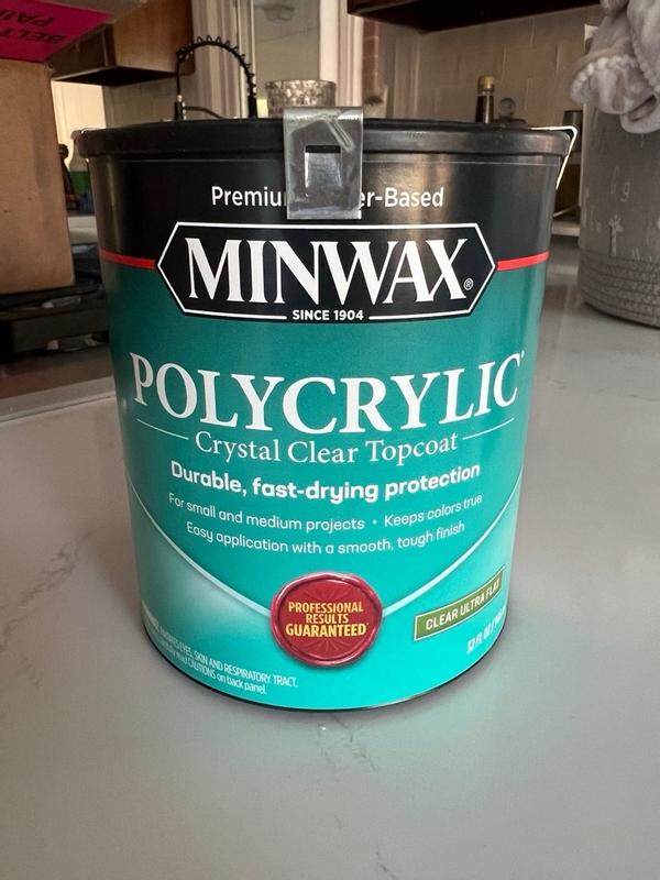 Minwax Polycrylic Clear Satin Water-Based Polyurethane (1-Quart) in the  Sealers department at