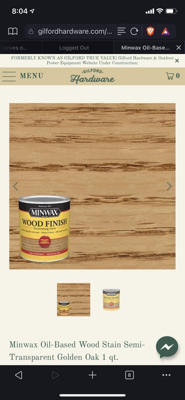 Minwax Wood Finish Oil-Based Golden Oak Semi-Transparent Interior Stain  (1-Gallon) in the Interior Stains department at