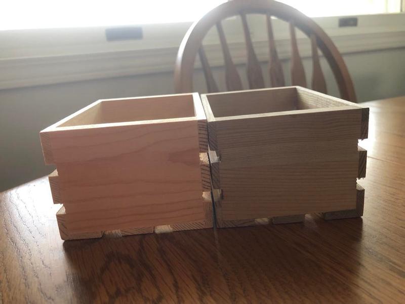 The one on the right is stained