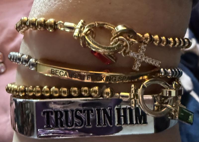 Customer photo for "Pretty Birthstones & Cross"