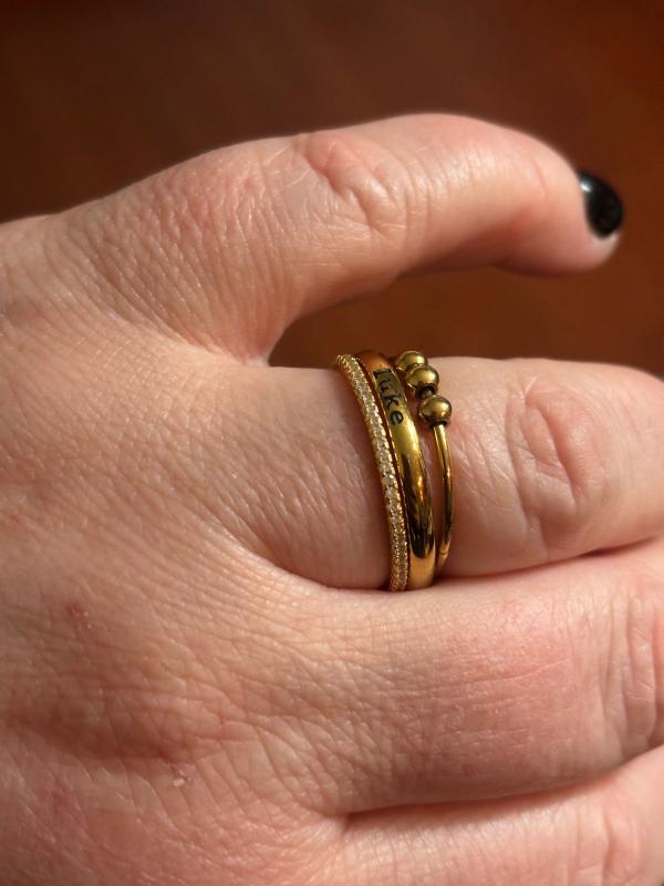 Customer photo for "Love these thin bands"