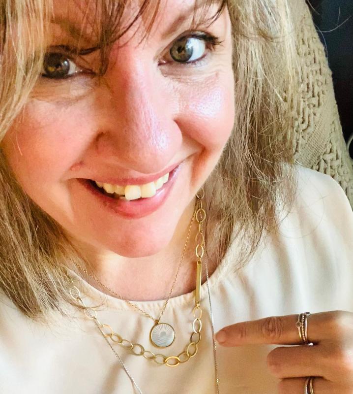 Customer photo for "Very pretty sunrise necklace"