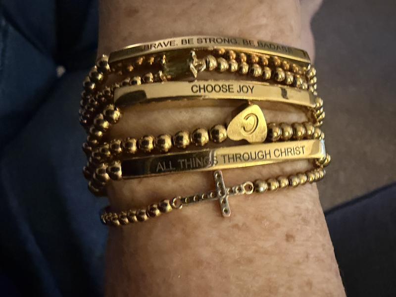 Customer photo for "Heart Beaded Bracelet Gives Me All the Feels"