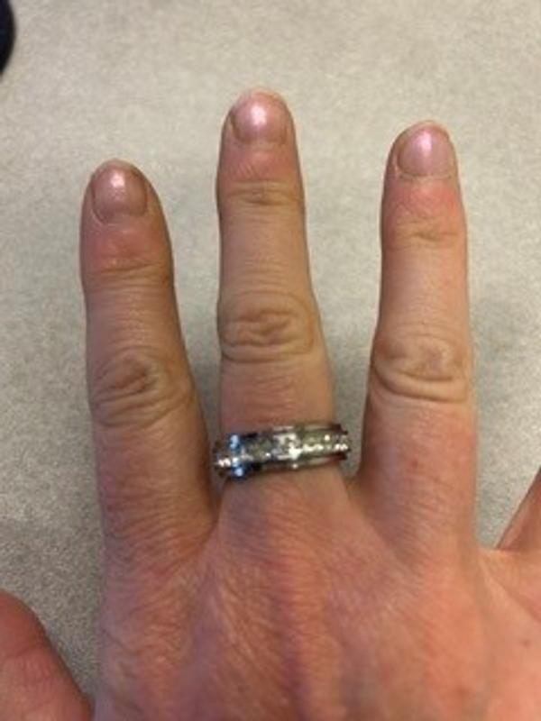 Customer photo for "Silver Fidget Ring"