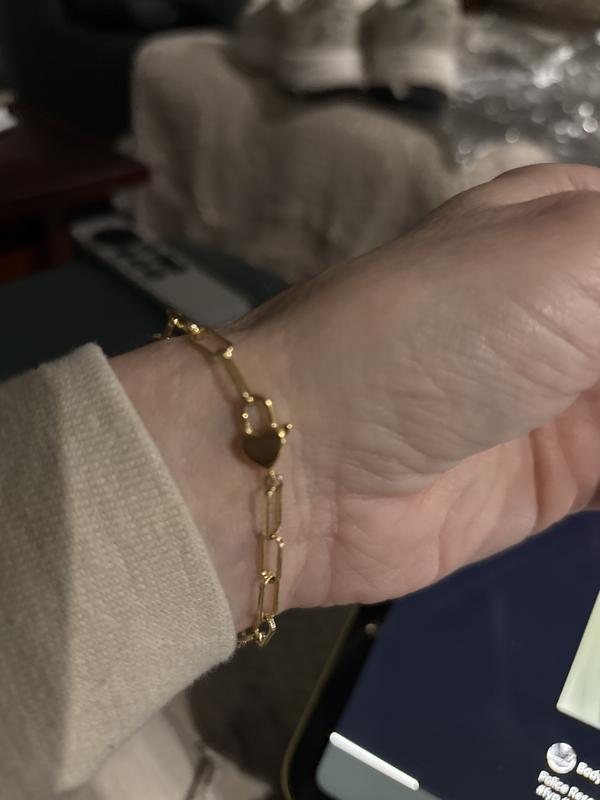 Customer photo for "Heart padlock bracelet! Highly recommend"