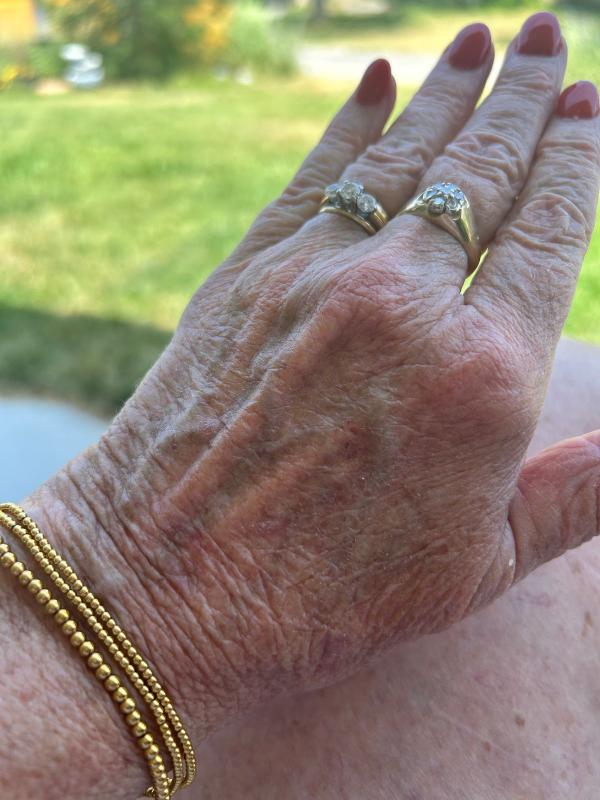 Customer photo for "3 band beaded bracelet"