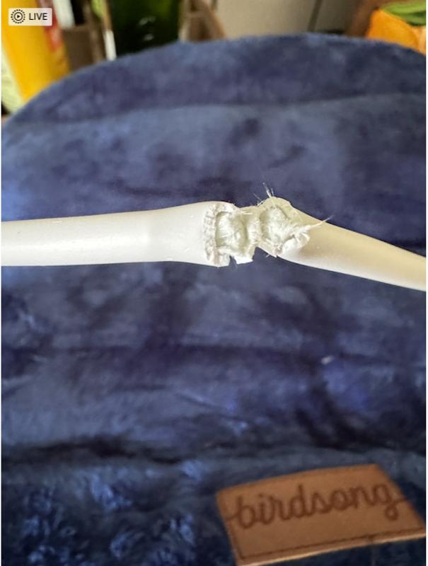 Snapped in half- how it arrived