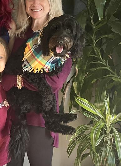 Eleanor is photo ready in her fall scarf