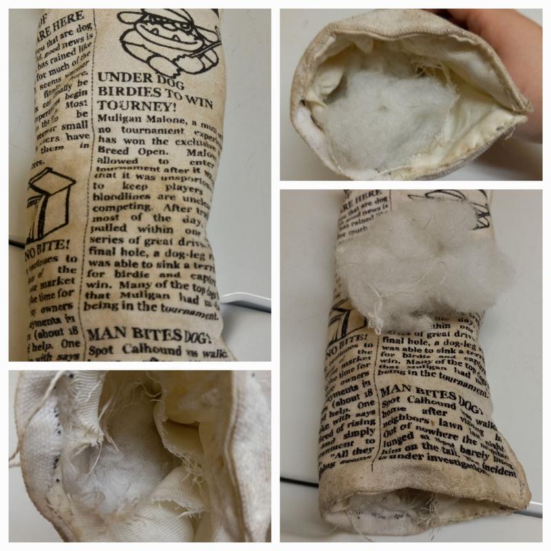 PET QWERKS Krinkle & Squeak Newspaper Stuffing-Free Plush Dog Toy ...