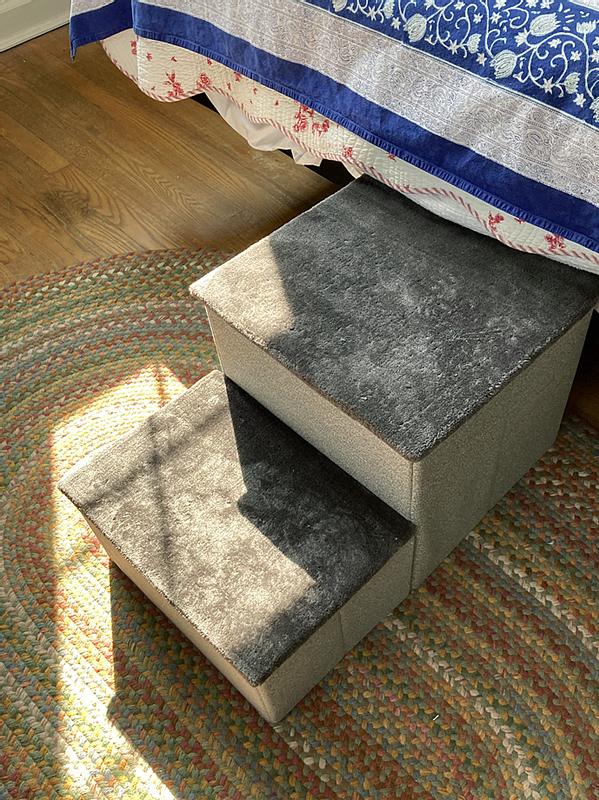 FRISCO Collapsible Cat & Dog Stairs & Storage, Gray