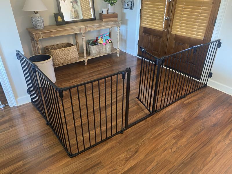 FRISCO Steel 8Panel Configurable Dog Gate and Playpen, 30in, White