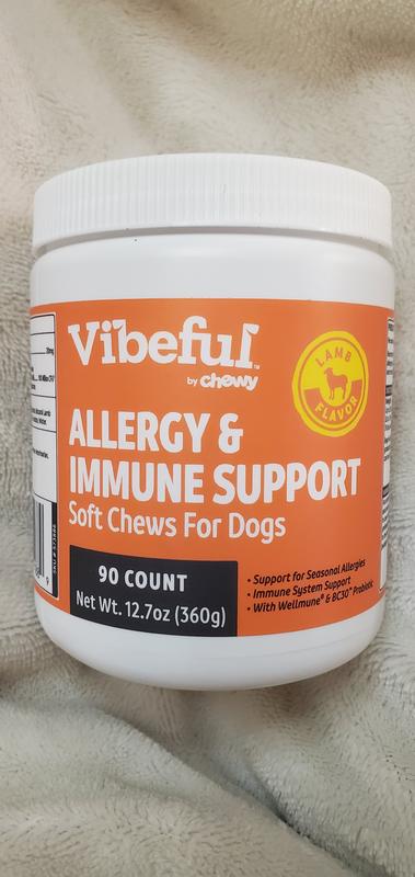 VIBEFUL Allergy & Immune Support Lamb Flavored Soft Chews Allergy ...