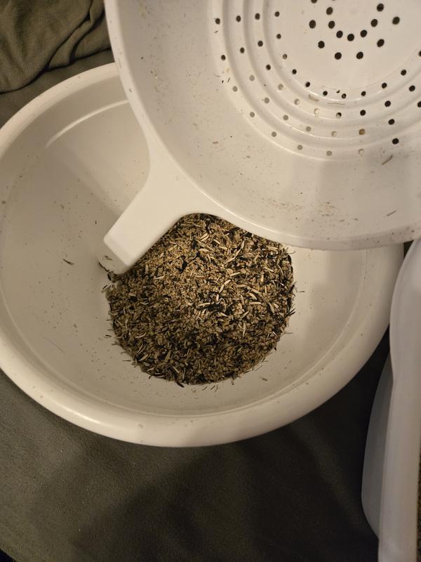 Residue after first sifting.