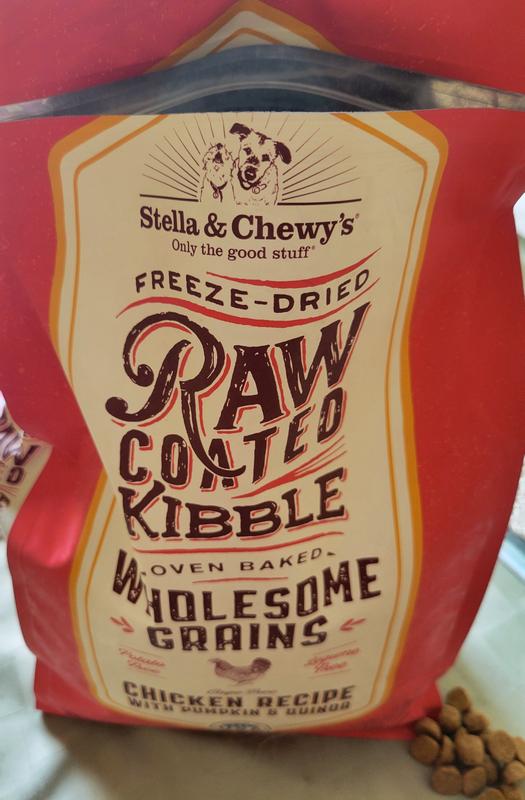 The bag is resealable and the kibble is small and easy to chew