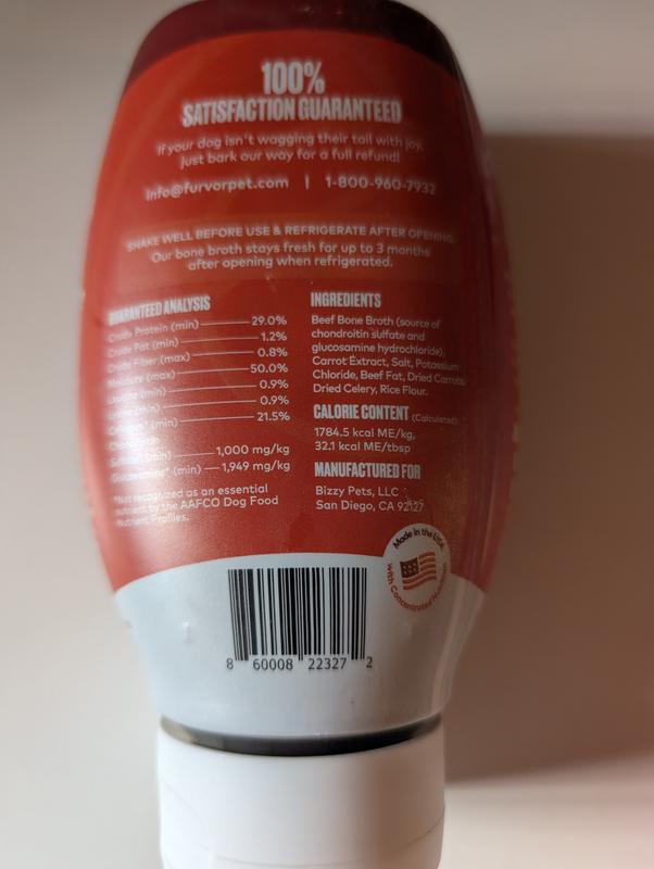 Back of bottle
