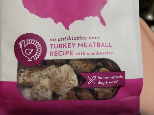 SPOT FARMS Turkey Meatball Recipe with Cranberries Dog Treats